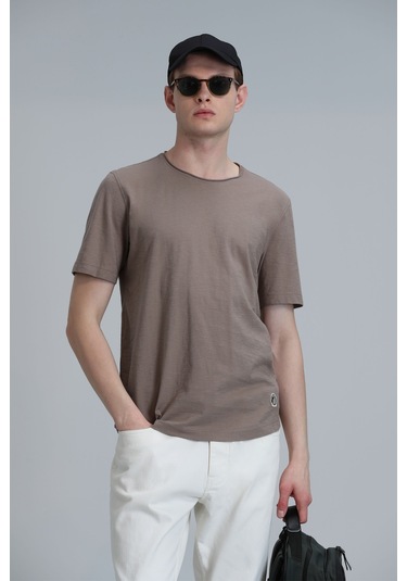 Lufian Junya Erkek Basic Tisört Deve Tüyü Deve Tüyü 111020203100440 111020203100440 Kahverengi