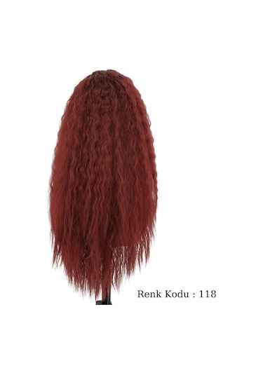 Afro Su Dalgası Peruk Fiber Sentetik Kızıl No - 118