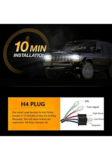 Pazly C0065 1 Adet 7 İnç Kare Led Far 7x6 5x7 İnç Yüksek/düşük Far Aydınlatma