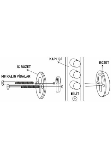 Kalın Vidalı Çelik Rozet mcr-08 sarı Sarı-Altın