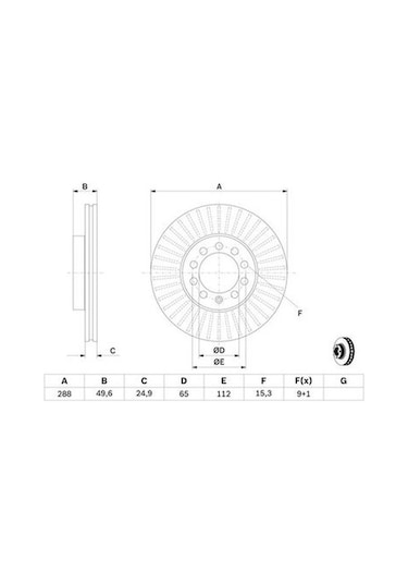 Volkswagen Touran 2.0tdı 2010-2015 Bosch Ön Disk 288 Mm 2 Adet