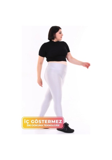 Enenstyle Fashıon Boutıque Yüksek Bel Toparlayıcı Sıkılaştırıcı Korse Push Up Özellikli İthal Dalgıç Tayt Ekru