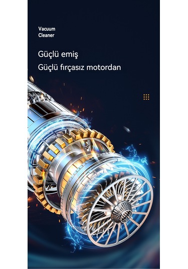 Portatif Akülü Elektrikli Süpürge - Siyah