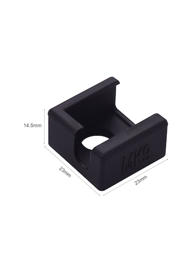 Konesam Mk9 Isı Bloku Isı Saklama Silikon Kılıfı, Sıcak Uç Sıcaklığını Sabitler, Yüksek Sıcaklık Materyalini Baskı Yap, Siyah 3 Adet Set