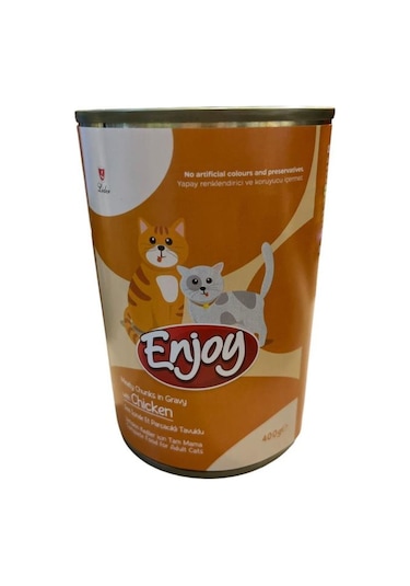 Enjoy Tavuklu Kedi Konservesi Sos İçinde Et Parçacıklı 400 Gr