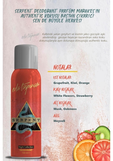 Eda Taşpınar Serpent Kadın Sprey Deodorant 150 ML