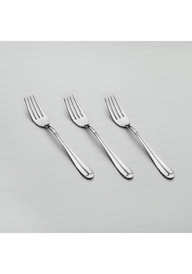 Nehir Saray Sade 12 Adet Yemek Çatal Takımı Gümüş