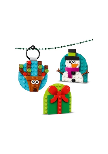 LEGO® Yılbaşı Süsü Koleksiyonu 40744 – 6 Yaş ve Üzeri İçin Kardan Adam, Ren Geyiği ve Noel Baba Yılbaşı Süsleri Yapım Seti (153 Parça)