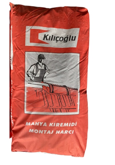 Kılıçoğlu Mahya Montaj Harcı Kırmızı Renk 25 Kg