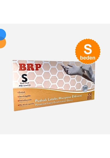 Brp Lateks Pudralı Eldiven Small S 100'lü Kutu