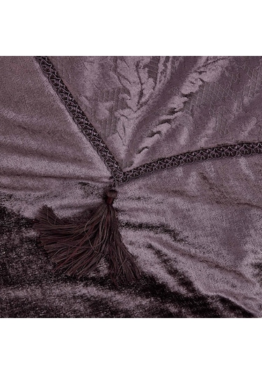 Karaca Home Volante Mürdüm Perde 12 Parça Çeyiz Seti Mürdüm