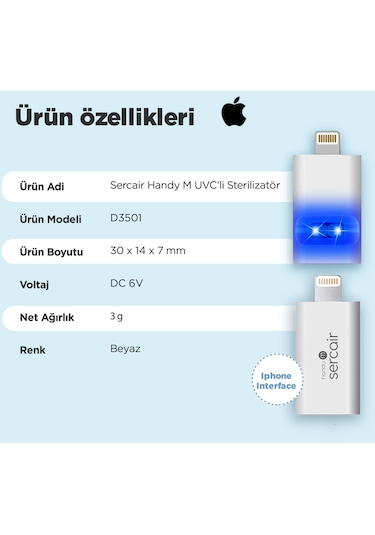 Sercair Handy M Uvc Sterilizatör