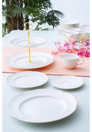 Acar Serenity 6 Kişilik 20 Parça Brunch Seti - Gold