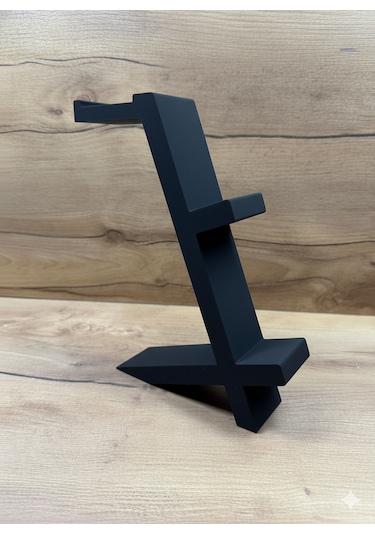 Ps5 Dualsense 2 Li Oyun Kolu Ve Kulaklık Standı 3d Baskı Şık Dikey Tutucu 21.5x18x4 Cm Siyah