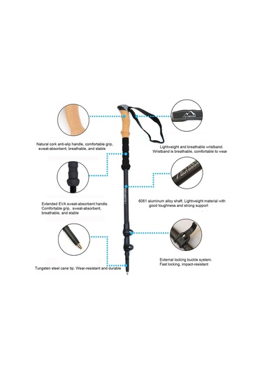 Dolıty Dağ Trekking Direkleri Dağcılık Kamp 1-parça 1 Parça Çok Renkli