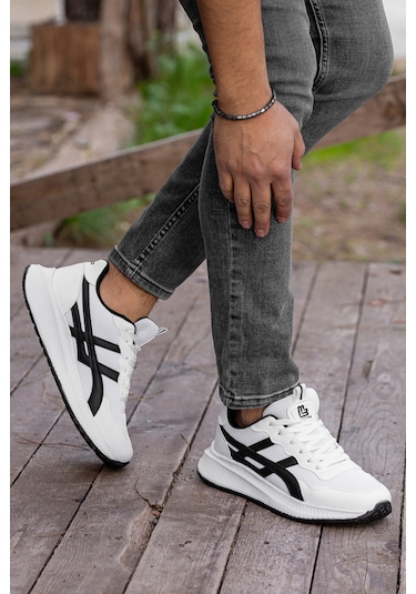 Garantili D120 Günlük Ortopedik Erkek Sneaker Spor Ayakkabı Beyaz