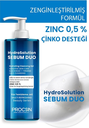 Procsin Hydrosolution Akne Karşıtı Yağ Dengeleyici Yüz Temizleme Jeli 200 ML
