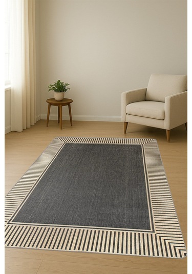 Modern Desenli Dijital Baskı Kaymaz Taban Halı H0956 Renkli