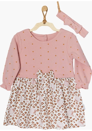 Dear_Enika Andywawa Kız Bebek Pembe Leopar Desenli 2Li Takım Set Ac22057R