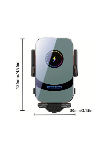 Xuweiwei Gümüş X16 15w Akıllı İndüksiyonlu Kablosuz Araç Şarj Ve Telefon Tutucu İphone Samsung İçin