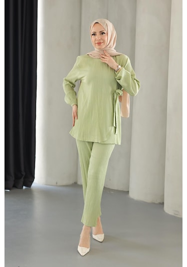 Bağlama Detaylı Takım Mint Yeşili Mintyeşili Mint Yeşili