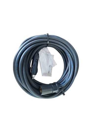 Araç Çakmak Uzatma Kablosu 12-24 Volt 16 Amper 2 X1,5 Mm Ttr Bakır 10 Metre-siyah