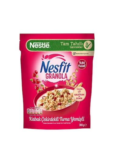 Nestle Nesfit Granola Kabak Çekirdekli Turna Yemişli 300 Gr X 2 Adet