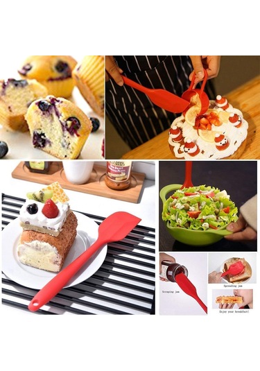 Silikon Spatula Seti - 260 C'ye Kadar Isıya Dayanıklı, 5 Parçalı Pişirme Ve Fırınlama İçin Mükemmel B Diğer