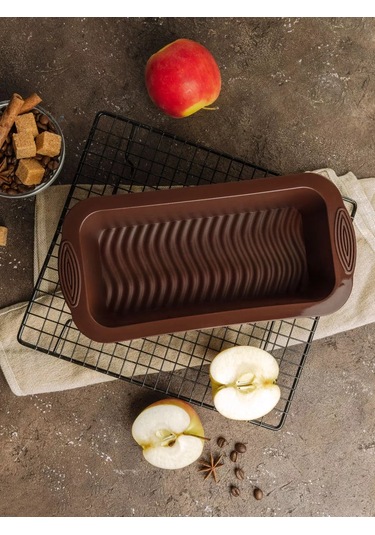 Nadoba Silikon Kek Kalıbı, 25,5x13x7,2 Cm 223131273 Kahverengi