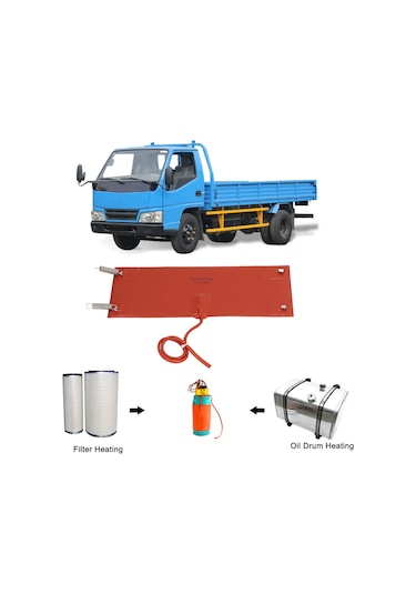 Vkemall 24v Dc 100w Silikon Isıtıcı Pad, 300x120mm, Su Geçirmez, Hızlı Isı, Motorlu Araçlar İçin Fabrika Makinaları, Tırlar, Traktörler