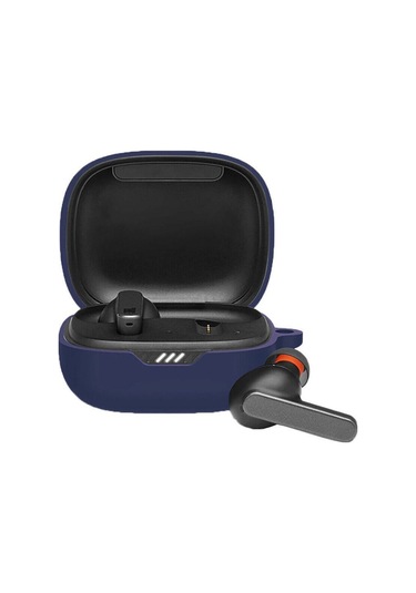 Lacivert Jbl W300 Tws Travel İçin Darbeye Dayanıklı Kablosuz Kulaklık Kılıfı Yumuşak Şarj Kutusu Kapağı