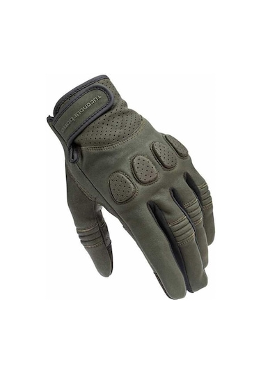 Tucano Urbano Gig Pro Deri Motosiklet Eldiveni Koyu Yeşil