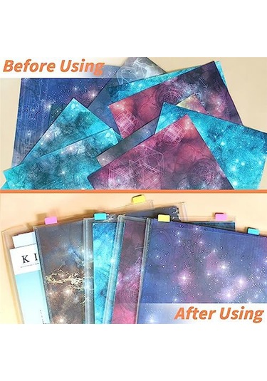 Anjiexun 12 Parçalı Scrapbook Kağıdı Saklama Kutusu Şeffaf