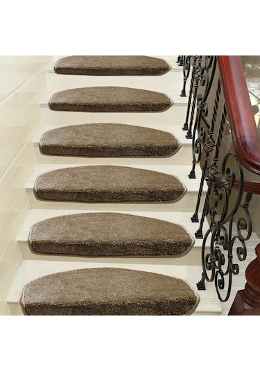Açık Kahve Kendinden Yapışkanlı Merdiven Basamak Paspası / Halısı (402805797)