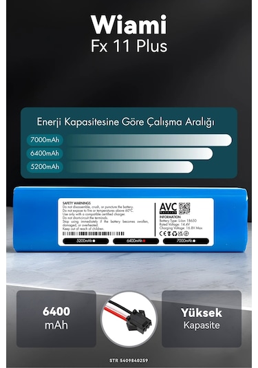 Wiami Fx 11 Plus 6400mah Robot Süpürge Bataryası K.k