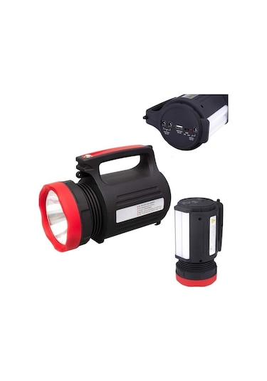 Silver Toss St-2886 Led El Feneri Kırmızı - Siyah
