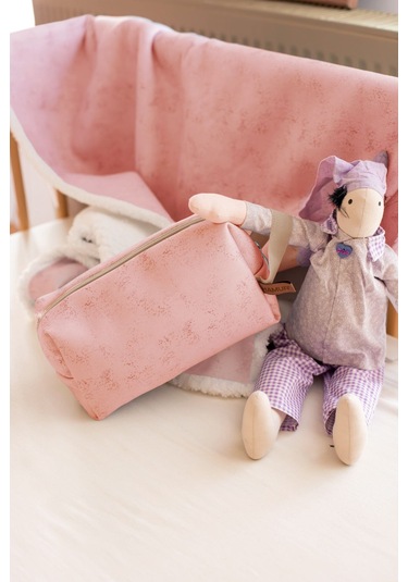 Kirli Temiz Islak Organizer Solid P.pembe Bebek Çocuk Kıyafet Çamaşır Anne Makyaj Alezli Çanta