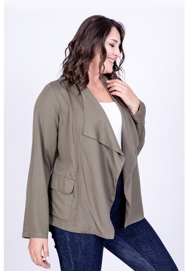 Önü Volanlı Apoletli Hırka