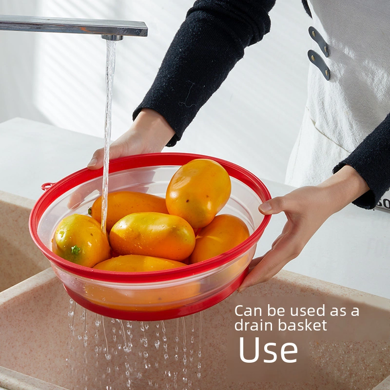 Qingmipy Sıcak Tutucu Silikon Mikrodalga Kapağı - Yağ Ve Spreyi Engelle, Katlanabilir, Saklama Kolu İle Multifonksiyonel Muhafaza Örtüsü Siyah Diğer