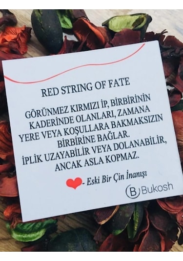 Red String Kırmızı Ip Çift Bileklik Kırmızı