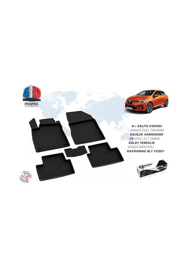 Omsa Renault Clio 5 2019- 4d Siyah Paspas 2484349924124