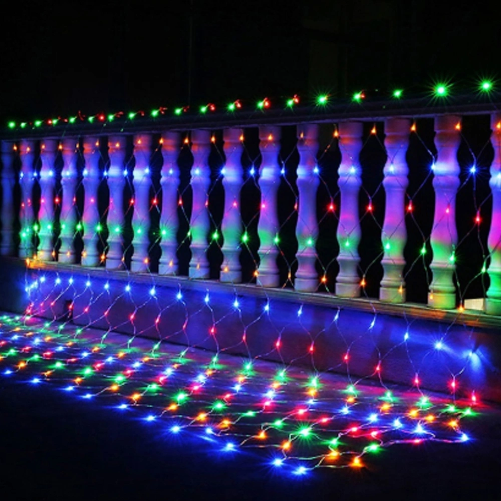 Hombey 1.5x1.5m Dış Mekan Su Geçirmez Işık Zinciri, Noel-düğün- Parti Dekorasyonu, 220v Avrupa Standartı, Sıcak Beyaz Yıldız Desenli Aydınlatma Diğer