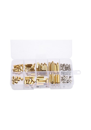 Symbee 120 Parça M3 Pirinç Ve Paslanmaz Çelik Ayar Ayakları Seti - Su Geçirmez Ve Paslanmaz