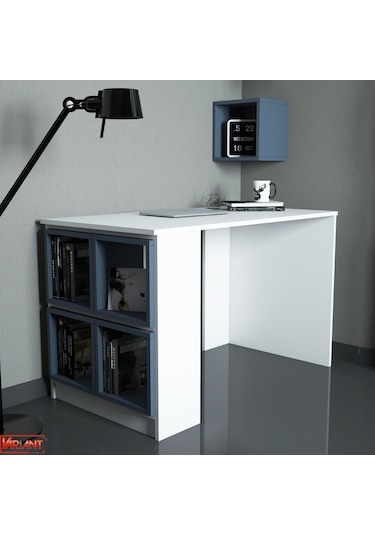Variant Variant Box Çalışma Masası - Beyaz / Mavi Beyaz