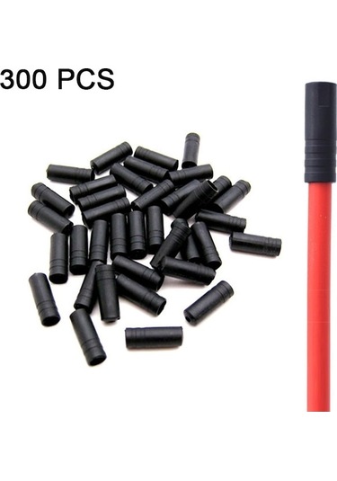 300 Adet 4mm/5mm Dağ Bisikleti Plastik Fren/vites Kablosu Kapağı Vites Kapağı Siyah Siyah