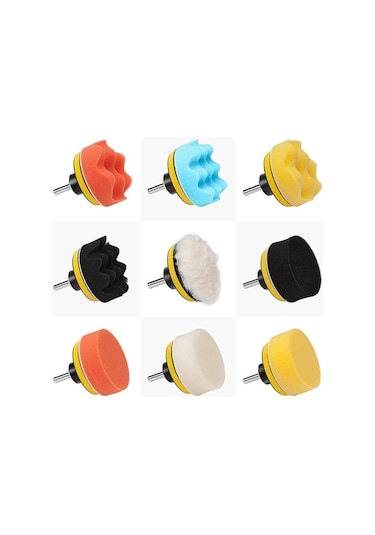 22 Adet 3 İnçlik Araba Cilalama Süngeri Araba Cilalama Seti Ve Araba Cilalama Adaptör Kiti