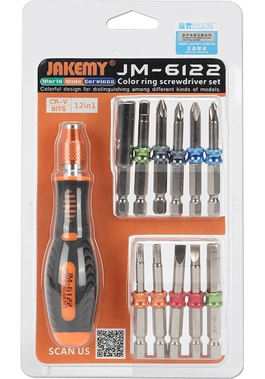 Jakemy Jm6122 12 Parça Tornavida Bits Seti