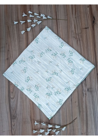 2 Katlı Müslin Kız Erkek Bebek Battaniyesi Oeko-texli %100 Pamuklu Desenli Puset Örtüsü Yenidoğan Yeşil