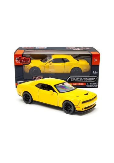 Motor Max 1:24 2018 Dodge Challenger Srt Hellcat Widebody Die-cast Sarı Model Araba
