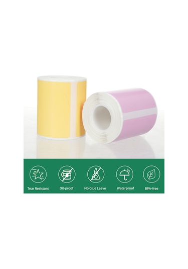 Padalink Pembe 50x50mm 150 Yaprak Termal Etiket Kağıdı - Phomemo M221/m110/m120/m200/m220 Ve Detonger P1/p2/dp23/dp27/dp26 Uyumlu